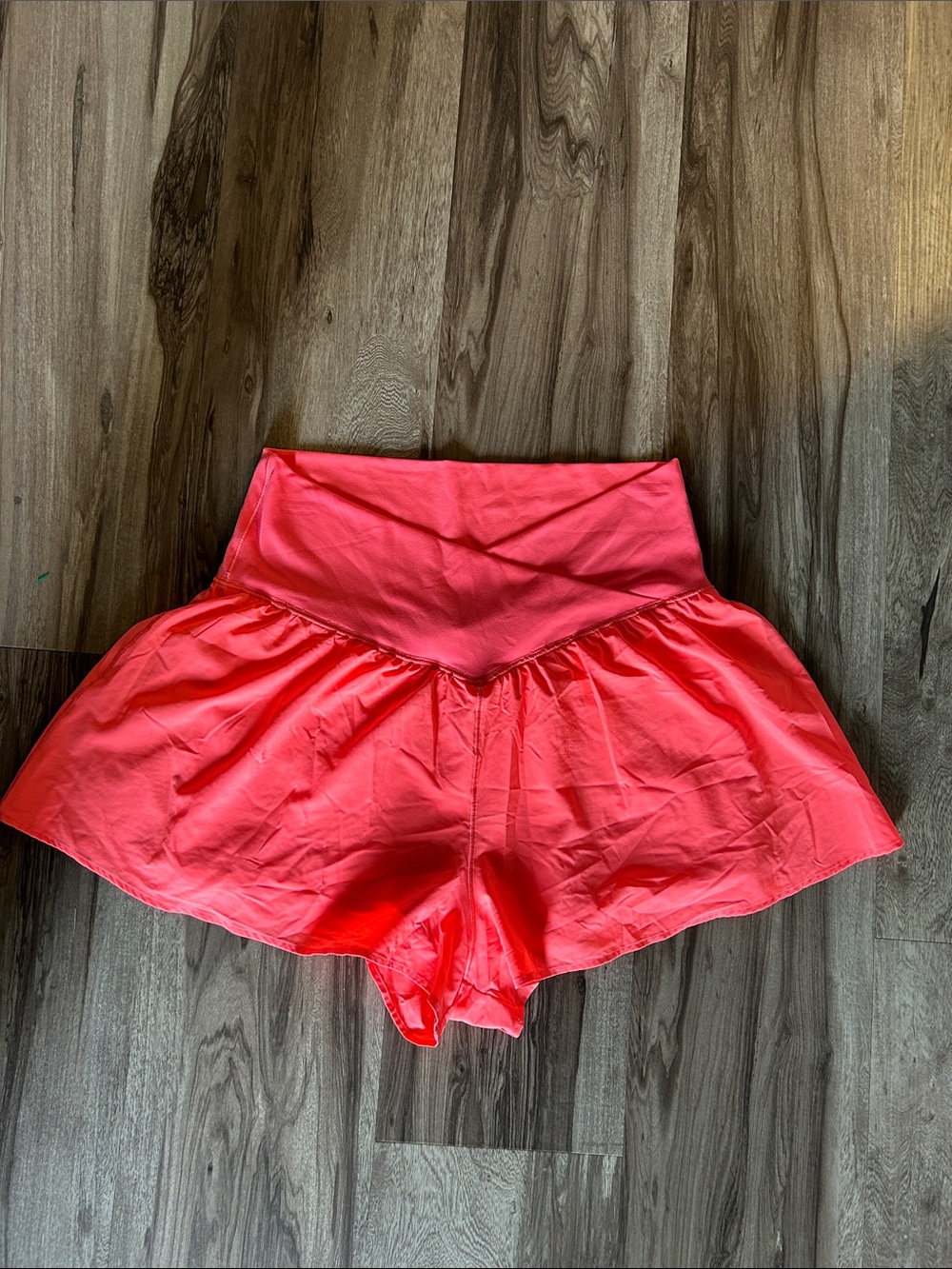 Offline High-Rise Neon Coral Active Skort with Built-In Shorts